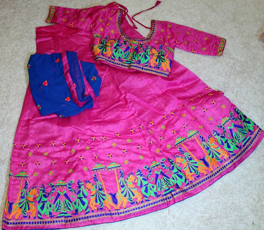pink colour ka lacha